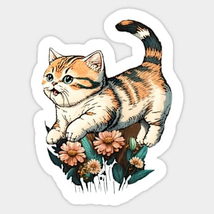 A Cute Cat illustration Sticker